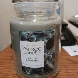 YANKEE CANDLE Holiday Bayberry Large 22oz Jar Candle New